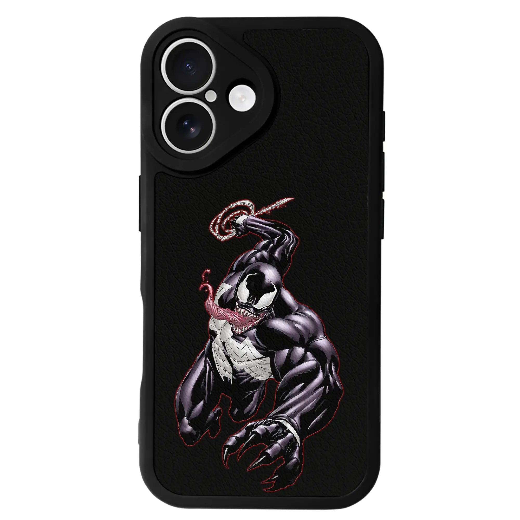 ヴェノム グッズ,ヴェノム - IPhone 16シリーズ対応 ・ シリコンスマホケース ・ レザー調 ・ 高精度フィット ・ 耐衝撃 ・ ワイヤレス充電対応 ・ 精密カット